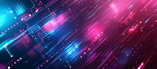 Abstract futuristic neon lights background in vibrant colors