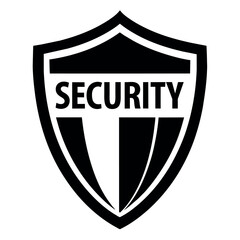 Security Shield logo vector art illustration, a Strong Sign security logo isolated white background