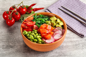 Hawaian cuisine - Poke with salmon