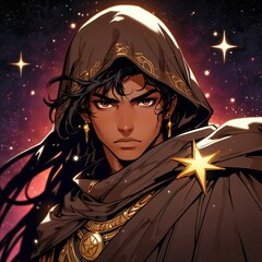 illustration of a person in the night