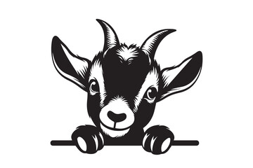 Peeking Goat Laser Cut File