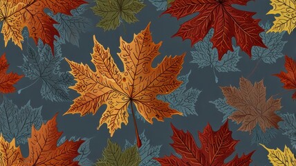 Background with maple leaves. Banner for Canada Day.