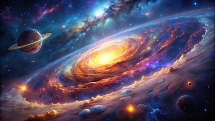 Sci-fi nebula galaxy space art , sci-fi, nebula, galaxy, space, art, futuristic, technology, celestial, cosmos, universe, stars, digital, abstract, creative, surreal, colorful, AI