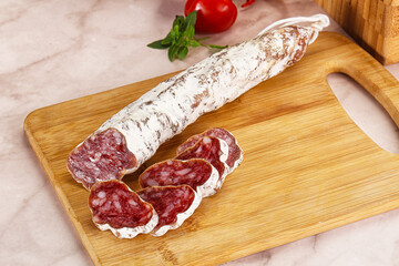 Spanish dry pork sausage Fuet