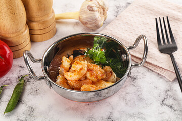 Stir fried prawn in sweet and sour sauce
