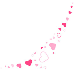Pink heart particle simple decoration. Vector illustration.	