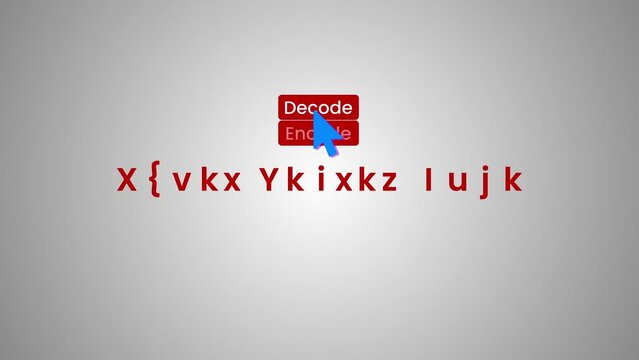 Decoding a Complex Secret Code Animation. Hex Decoding to Text. 4K