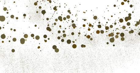 gold  Burst: Astonishing 3D Illustration of Bursting gold Confetti