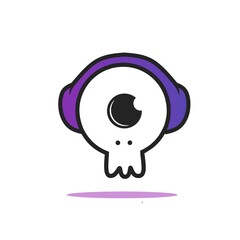 Naklejka premium headphones on white vector