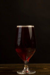dark beer in a glass  