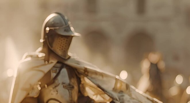 Preparing for a Jousting Match: A Knight in Medieval Times. Concept Medieval Armor, Jousting Lance, Training Techniques, Chivalrous Code