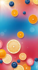 orange and blue water