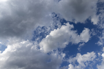 cloudy weather sky with clouds of white and gray