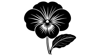 phlox flower silhouette vector illustration