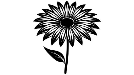 rudbeckia flower silhouette vector illustration