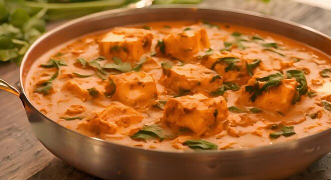 Delicious Indian Paneer Butter Masala Recipe: A Creamy and Flavorful Vegetarian Dish. Concept Indian Cuisine, Paneer Recipes, Vegetarian Dishes, Creamy Curries, Flavorful Cooking