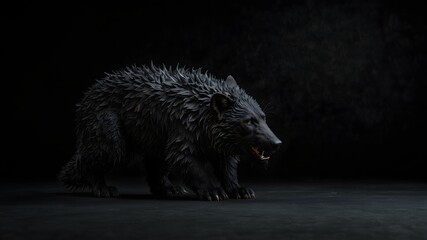 Obraz premium The stark contrast and boldness of a subject set against a solid black background ai_generated