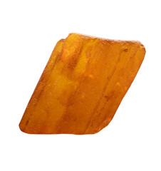 raw and unpolished amber on white, isolated