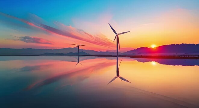 Empowering Future Net Zero Climate Action with Solar Wind in an ESG-Driven World. Concept Climate Action, Renewable Energy, Future Sustainability, ESG Investing, Solar Wind Technologies