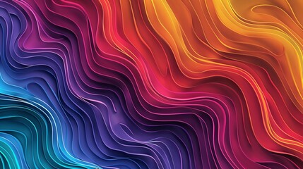 Obraz premium Abstract background with colorful lines celebrating Happy Pride Month. Perfect for themes of diversity, inclusion, and LGBTQ+ pride