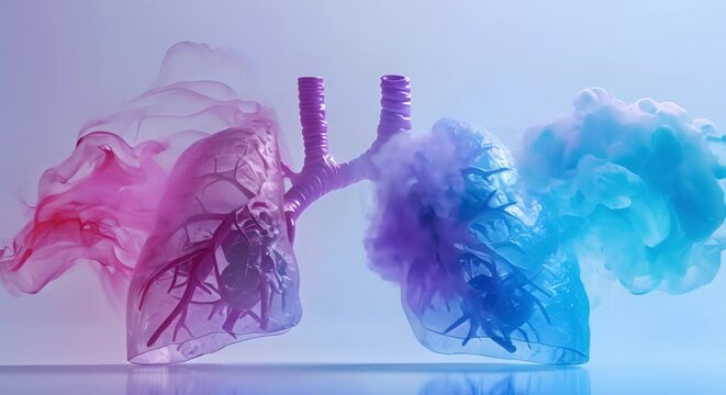 Differences Between a Healthy Lung and a Lung with Chronic Obstructive Pulmonary Disease. Concept Healthy Lung, COPD Lung, Respiratory Function, Lung Health Care, Breathing Disorders