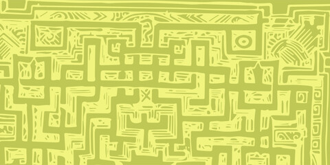 dark pattern with shortened gold maze inserts