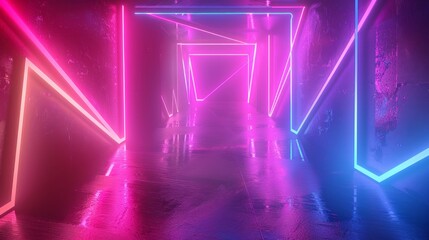 neon wall copy space