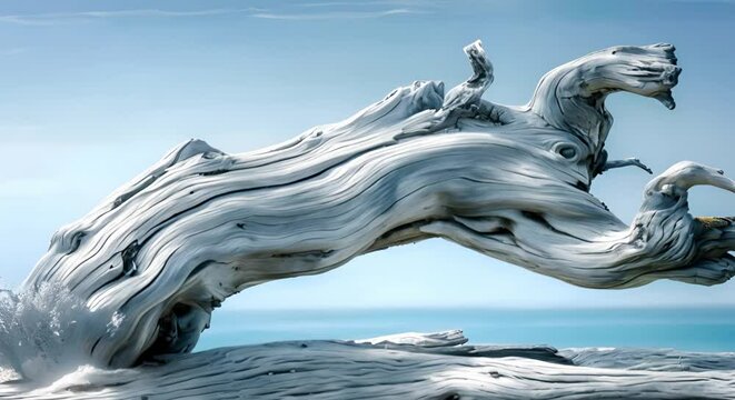 The Emergence of the First Humans in Norse Myth: Embla's Origin from Driftwood. Concept Mythology, Norse, Creation, Embla, Driftwood