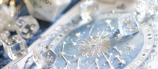 Astrology. Astrologer calculates natal chart and makes a forecast of fate Tarot cards, Fortune telling on tarot cards magic crystal, occultism, Esoteric background. Fortune telling,tarot predictions