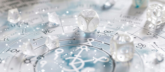 Astrology. Astrologer calculates natal chart and makes a forecast of fate Tarot cards, Fortune telling on tarot cards magic crystal, occultism, Esoteric background. Fortune telling,tarot predictions