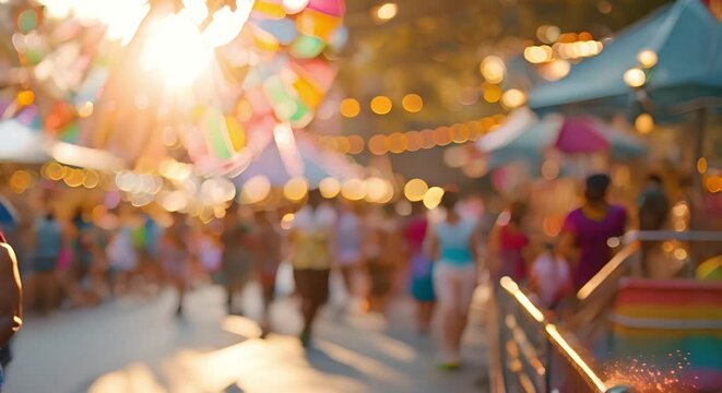 Labor Day festival for families and friends with rides games and festivities. Concept Labor Day Festival, Family Fun, Rides and Games, Festival Activities, Friends and Fun