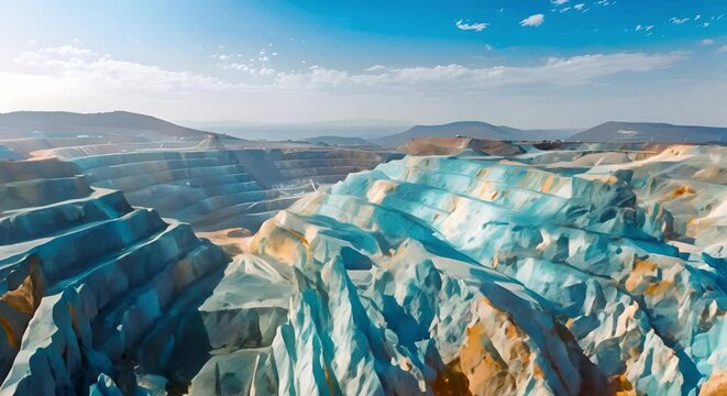 Aerial Perspective of Colorful Open Pit Mine in Cobar Australia. Concept Adventure Photography, Industrial Landscapes, Mining Operations, Aerial Views, Australian Outback