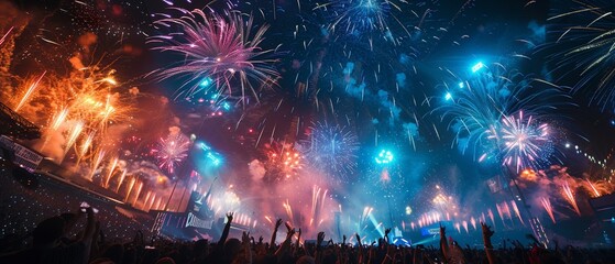 ComicCon closing ceremony, fireworks, and thankyou speeches, Festive, Joyful, Photography, celebrating the culmination of the event 8K , high-resolution, ultra HD,up32K HD