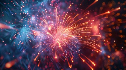 Fireworks safety demonstration with holograms, Educational, Interactive, Digital, promoting awareness and safety 8K , high-resolution, ultra HD,up32K HD