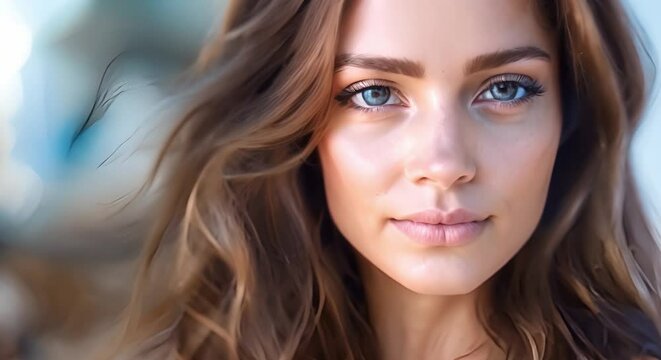 Beautiful Long Healthy Hair: Embracing Brunette Beauty. Concept Hair Care, Beauty Trends, Brunette Hair, Healthy Hair, Hair Styling