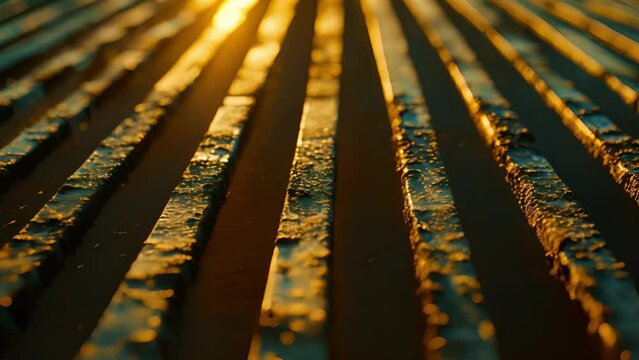 The solar farms rows of panels are perfectly aligned a feat of engineering while the fossil fuel plant appears haphazardly constructed.