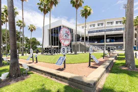 Tampa, FL, USA - May 29, 2024: George M. Steinbrenner Field is the practice facility for the MLB New York Yankees and the Yankees affilite team, Tampa Tarpons.