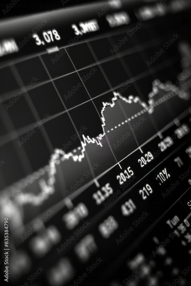 Leinwandbilder a line graph with a line that moves upward in a smooth, continuous motion, symbolizing business grow