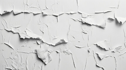 Detailed cracked paint texture on a white surface from a high angle view