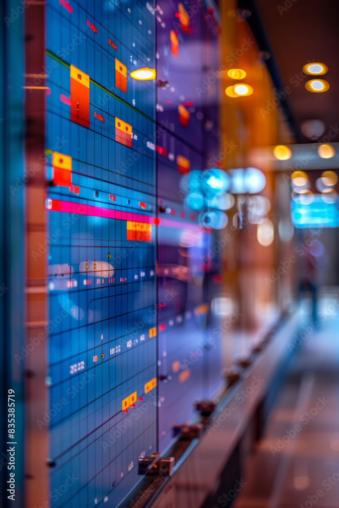Aufkleber An animation of a Gantt chart being filled out, with tasks and timelines being assigned,