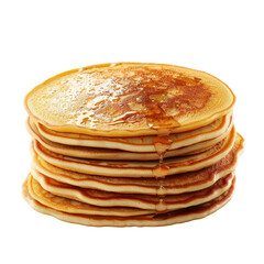 A delicious stack of pancakes with syrup dripping down, perfect for breakfast or brunch. Golden and fluffy, ready to serve. transparent backgrounds