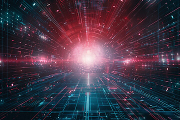 Obraz premium background of cyber ai cyberspace technology web futuristic background illustration digital design.