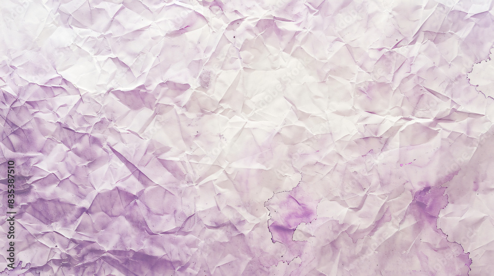 Aufkleber High-resolution image of a crumpled paper texture with a soft purple gradient