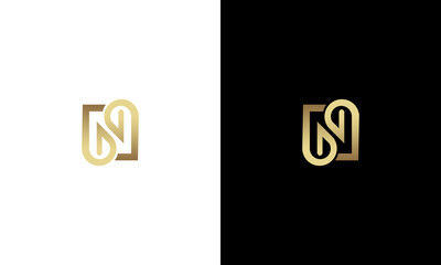 letter n abstract monogram logo design vector