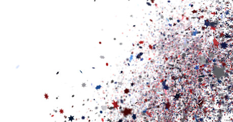 stars confetti on american independence day party