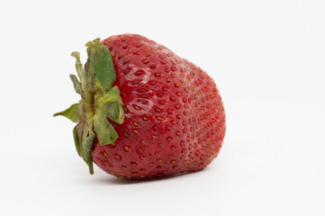 Closeup of Strawberry with White Background