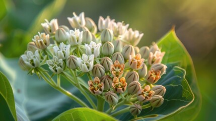 Chosen Emphasis on Milkweed Blossom