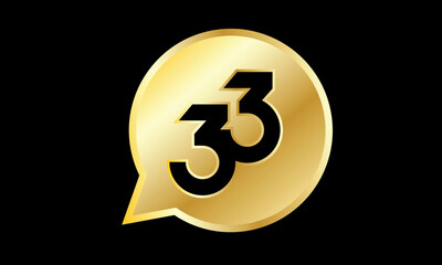 Number 3D Gold Logo Circle Triangle Modern