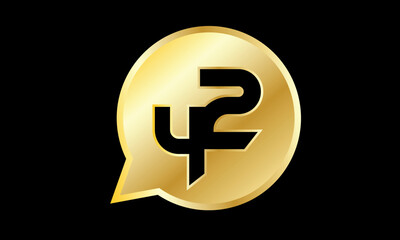 Number 3D Gold Logo Circle Triangle Modern