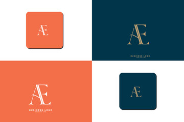 AE, EA, A, E, Abstract Letters Logo Monogram